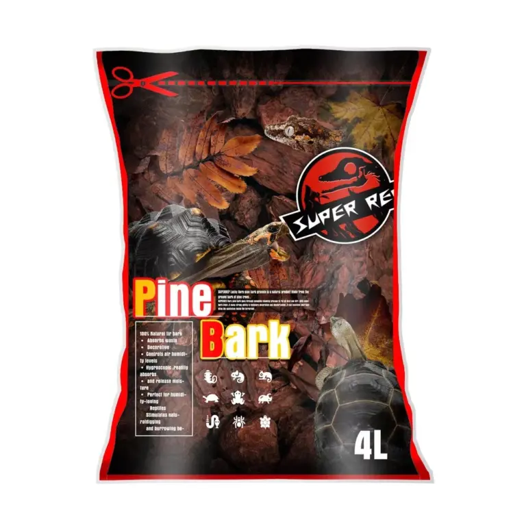 Super Rep Pine Bark 4L - เปลือกไม้สนรองพื้นกรงสำหรับสัตว์เลี้อยคลาน 4 ลิตร