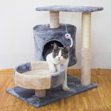 Mini Cat Condo (W34xD50xH55cm) - คอนโดขนาดเล็กสำหรับแมว แบบผ้ากำมะหยี่ (302493)