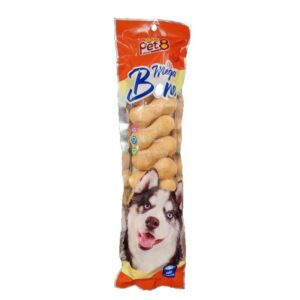 Pet8 Mega Bone Milk Flavor - กระดูกผูกเคลือบสันในไก่ รสนม (2.5นิ้ว/10ชิ้น) (301493)