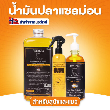 PETHERA Salmon Oil For Pet 320ml - น้ำมันปลาแซลมอนแท้ 100% สำหรับสุนัขและแมว 320มล. (307235)