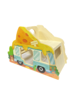 TBD 50% Wooden House Bus Shape - บ้านไม้รถบัส (23.5x12.5x16cm) (315313)