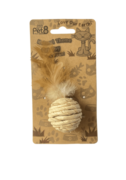 SOOS Pet8 Cat Toy + Catnip - ของเล่นสำหรับแมว ลูกบอลขนนกแบบเชือกขดพร้อมแคทนิป (318600)