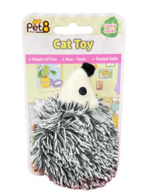 308407 Pet8 Cat Toy Hedgehog + Catnip - ของเล่นสำหรับแมว ตุ๊กตาเม่นแคระพร้อมแคทนิปในตัว (318574)