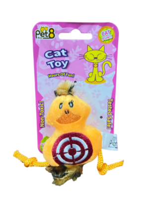 308429 Pet8 Cat Toy + Catnip - ของเล่นสำหรับแมว ตุ๊กตาเป็ดเล็งเป้าพร้อมแคทนิป (318610)