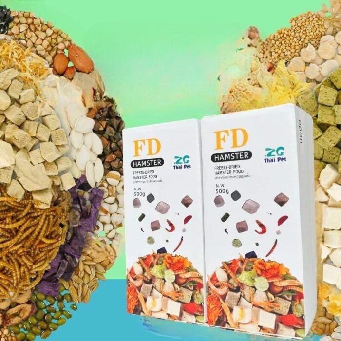 SOOS FD Hamster Freeze-Dried Hamster Food - อาหารหนูแฮมสเตอร์อบแห้ง 500g (312296)