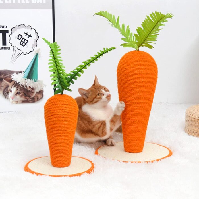 Cat Scratcher Carrot & Orange - ที่ลับเล็บแมวรูปทรงแครอทและส้ม (30x30x42cm) (316041)