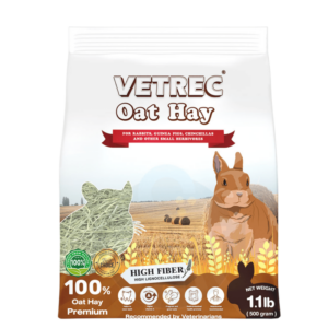 OAT500-PhotoRoom VETREC Oat Hay Premium High Fiber - หญ้าโอ๊ตเกรดพรีเมี่ยม ไฟเบอร์สูง 500g (322033)