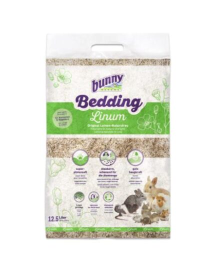 Bunny Bedding Linum Original Natural Linen Litter - วัสดุรองกรงเกรดพรีเมี่ยม ผลิตจากเส้นใยลินินธรรมชาติ 100% 12.5L (312435)