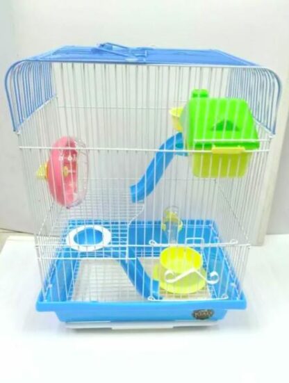 SOOS KIAO Hamster Cage 735 - กรงหนูแฮมสเตอร์ 3 ชั้นพร้อมอุปกรณ์ (40x29x50cm) (321225)