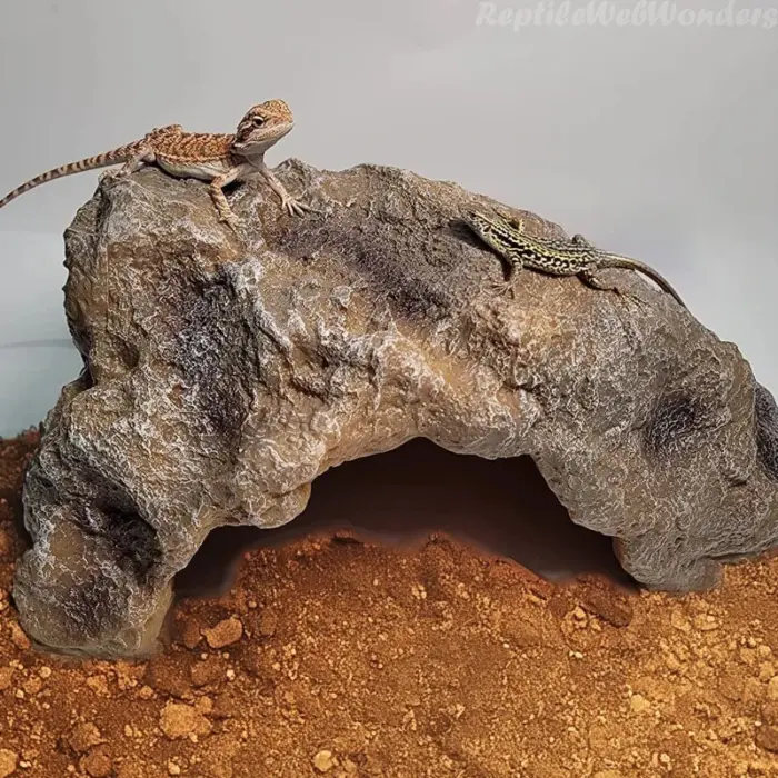 Reptile Cave Rock M - ถ้ำซ่อนตัวเรซิ่น สำหรับสัตว์เลื้อยคลาน (20x14x11cm) (305892)