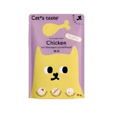 Cats Taste Pouch Tuna Topping Chicken in Jelly - อาหารแมวเปียกสูตรปลาทูน่าหน้าไก่ในเยลลี่ 75g (454689)