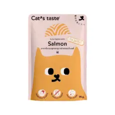 Cats Taste Pouch Tuna Topping Salmon in Jelly - อาหารแมวเปียกสูตรปลาทูน่าหน้าปลาแซลมอนในเยลลี่ 70g (12893)