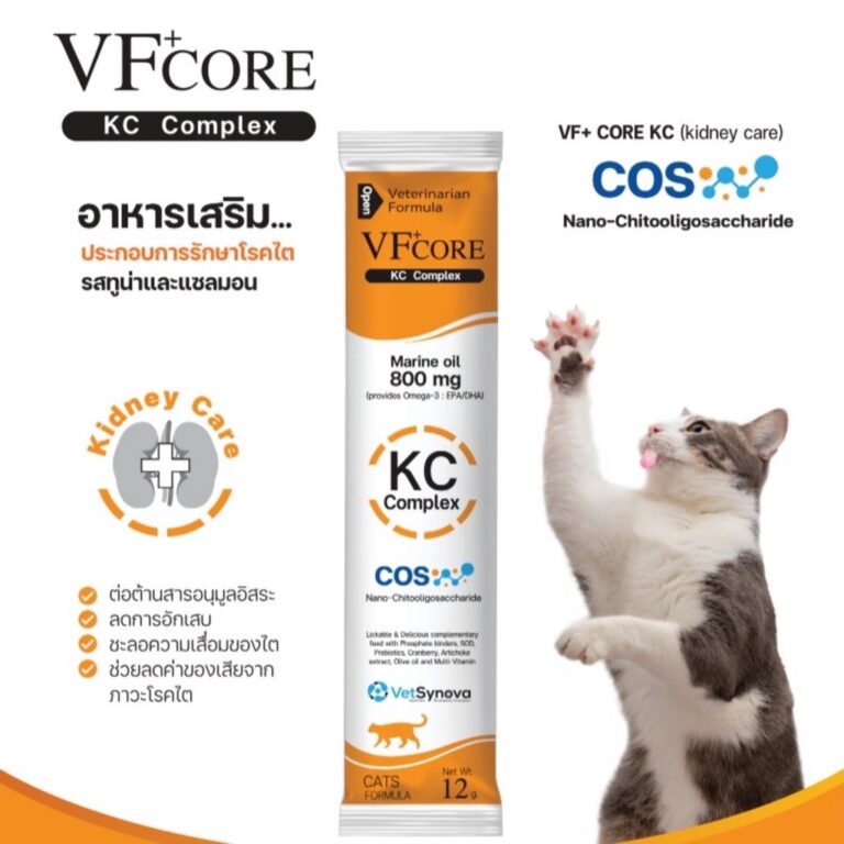 VFCORE+ KC Complex Marine Oil - อาหารเสริมบำรุงรักษาโรคไต รสทูน่าและแซลมอน 12g
