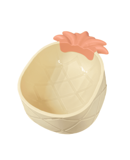 TBD Plastic Food Cup Pineapple Shape - ถ้วยอาหารพลาสติกรูปสัปปะรด (20x19cm) (324426)