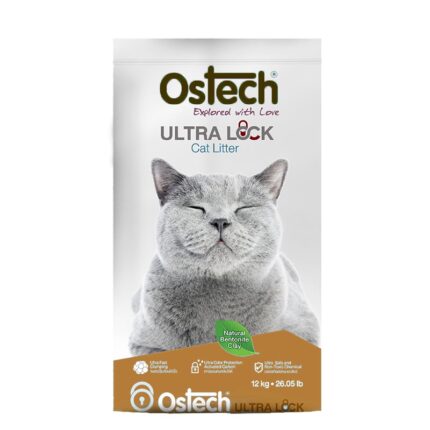 SOOS Ostech Ultra Lock Cat Litter Coffee Scent - ทรายแมวเบนโทไนท์ธรรมชาติ สูตรอัลตร้าล็อค กลิ่นกาแฟ 12KG (326011)