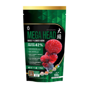 Boost Flower Horn Mega Head S - อาหารปลาหมอสี เร่งโต เร่งโหนก ขนาดเม็ด 2-2.5mm 100g (326019)