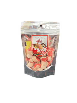 322097 Ham Ham Bakery Chicken Sushi - ขนมสัตว์เลี้ยง ซูชิไก่ 50g (338701)