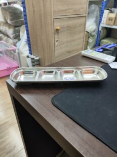 Stainless Bowl - ถ้วยสแตนเลส 4 หลุม (27x8x2cm)(601666)