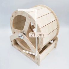 Hamster Running Wheel Silent - วงล้อวิ่งหนูแฮมเตอร์ พร้อมฐานตั้งล้อวิ่ง แบบเก็บเสียง (21cm) (335642)