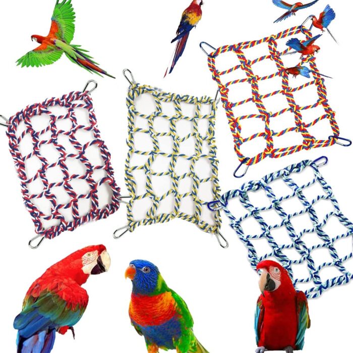 Bird Toys - ของเล่นนก ตาข่ายปีนป่าย แบบเชือกผ้าฝ้าย (507816)