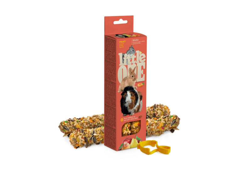 Little One Sticks with fruit - ขนมสัตว์ฟันแทะ ธัญพืชอัดแท่งผสมผลไม้ 120g