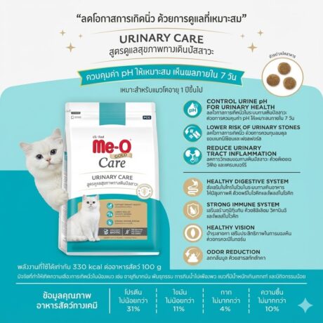 Me-O Gold Care Urinary Care - อาหารแมว สูตรดูแลสุขภาพทางเดินปัสสาวะ 1.2kg