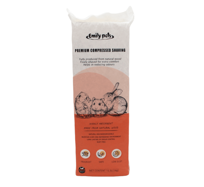 Emily Pets Premium Compressed Shaving - ขี้เลื่อยอัดแท่งเกรดพรีเมี่ยม 1kg (353838)