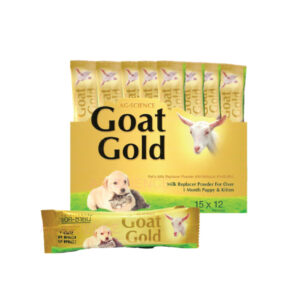 341731 AG-SCIENCE Goat Gold Milk Replacer Powder - นมแพะชนิดผง อาหารทดแทนนมสำหรับสัตว์เลี้ยงอายุ 3 วันขึ้นไป 15g (1ซอง) (347841)