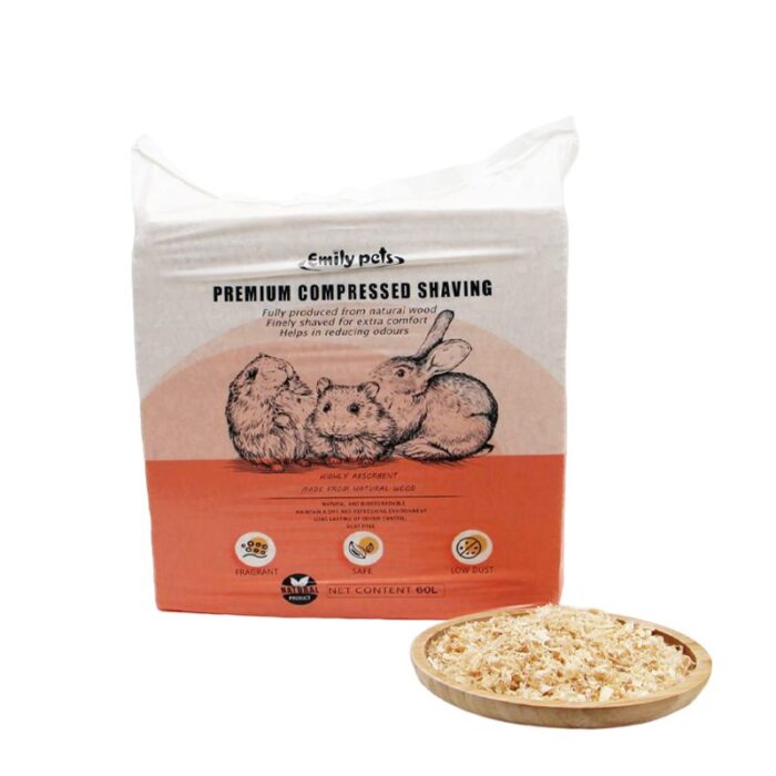 SOOS Emily Pets Premium Compressed Shaving - ขี้เลื่อยอัดแท่งเกรดพรีเมี่ยม 60L (353846)