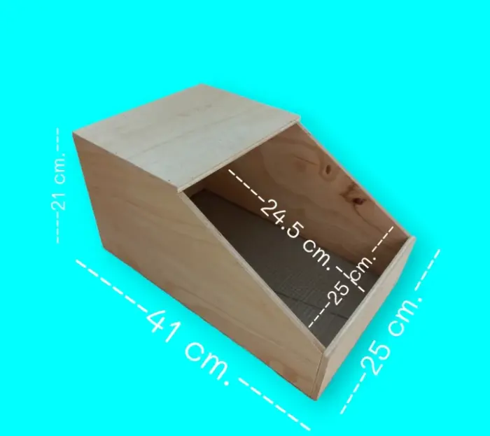 Wooden Nest L - รังคลอดไม้สำหรับคลอดกระต่าย (25x41x25cm) (354270)