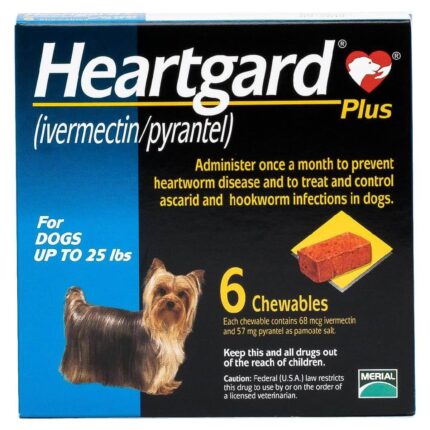 Heartgard Plus Chewable For Dog 0-11kg (1 Chewables) - ยาเม็ดสำหรับเคี้ยว ป้องกันพยาธิหัวใจสำหรับสุนัขพันธ์ุเล็ก 0-11 กก. (แบ่งขาย1เม็ด) (376662)