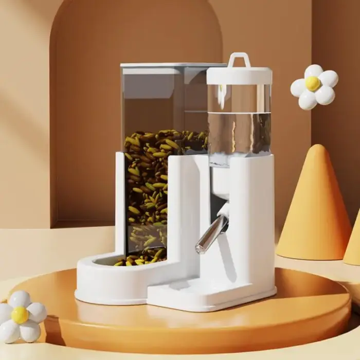 Modern Hamster Automatic Feeder + Dispenser Drinking Water Bottle 125ml Modern Hamster Automatic Feeder + Dispenser Drinking Water Bottle 125ml