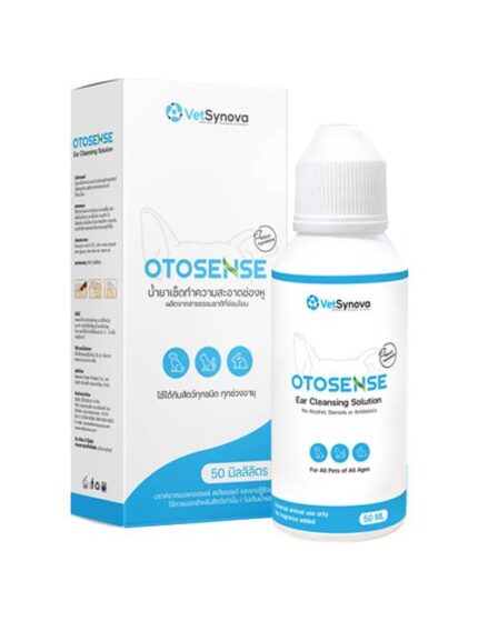 Vet Synova Otosense Ear Cleaner - ยาทำความสะอาดหู กำจัดไรหูสำหรับสุนัขและแมว 100ml