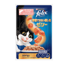 Purina Felix Sensation Adult Cat Food Pouch - อาหารแมวเปียก ปลาแซลมอนและมะเขือเทศ ในเยลลี่ 85g