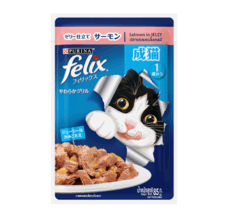 Purina Felix Adult Cat Food Pouch - อาหารแมวเปียก ปลาแซลมอนในเยลลี่​ 85g