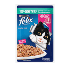 Purina Felix Kitten Food Pouch - อาหารลูกแมว ปลาทูน่าในเยลลี่ 85g