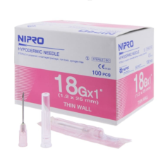 Nipro Hypodermic Needle 18gx1" (1Needle) - หัวเข็มฉีดยา 1ชิ้น (1.2.x25mm) (387115)