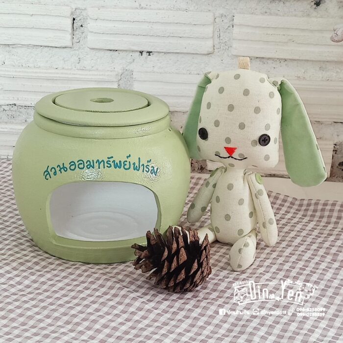 TBD Colorful Clay House - บ้านแอร์เย็นโอ่งดินเผาสีเพ้นท์ 6นิ้ว (383176)