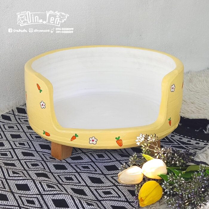 Colorful Clay Sofa - โซฟาดินเผาพร้อมขาไม้สีเพ้นท์ 14นิ้ว (385600)