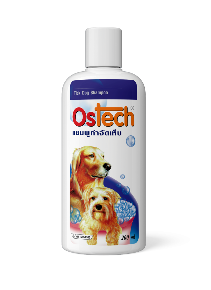 Ostech Tick Dog Shampoo - แชมพูออสเทค สูตรกำจัดเห็บสุนัข 200 ml. (385877)