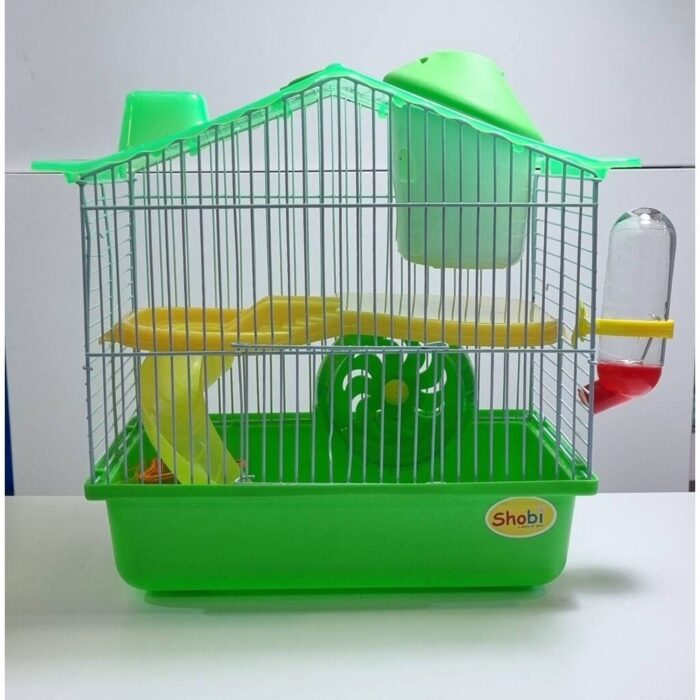 386352-1 Shobi Hamster Cage M030 - กรงหนูแฮมสเตอร์2ชั้นพร้อมอุปกรณ์ (28x21x28cm) (386352)
