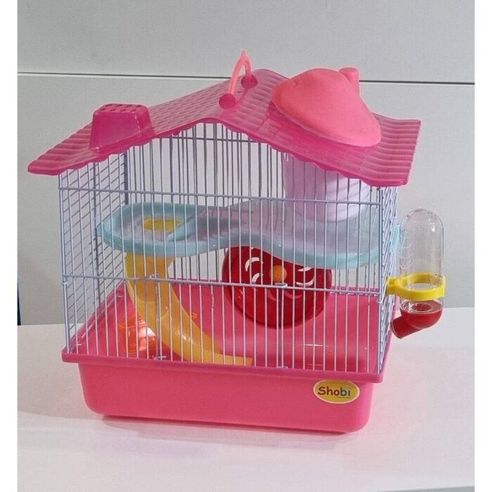 SOOS Shobi Hamster Cage M030 - กรงหนูแฮมสเตอร์2ชั้นพร้อมอุปกรณ์ (28x21x28cm) (386352)