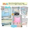 Shobi Chinchilla & Ferret Cage R52 - กรงสำหรับชินชิล่าและเฟอเรท 3 ชั้นพร้อมล้อและอุปกรณ์ (65x44x93.5cm) (386374)