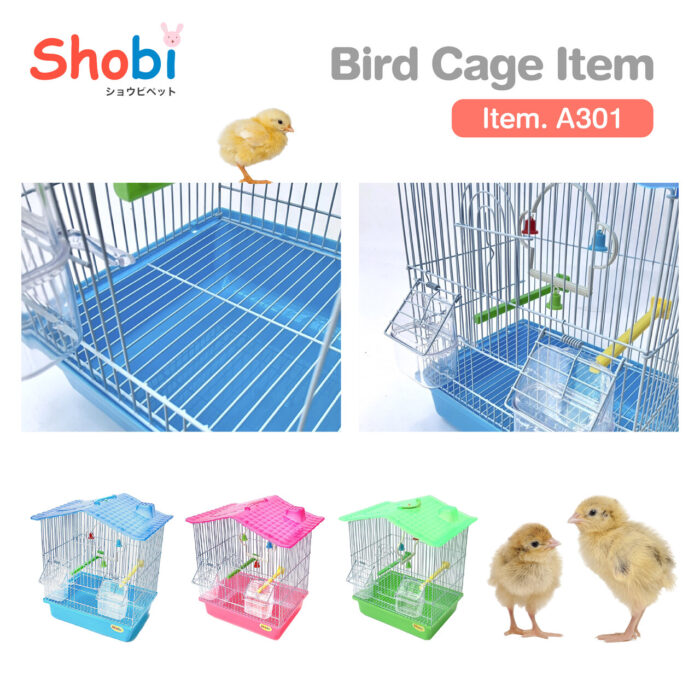 386386 4 Shobi Bird Cage A301 - กรงสำหรับนกและอุปกรณ์ (28x21x23.5cm) (386386)