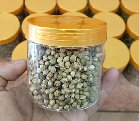Hemp Seed - อาหารนก เมล็ดฮวยมั๊ว กระปุก 100g (แบ่งขาย)
