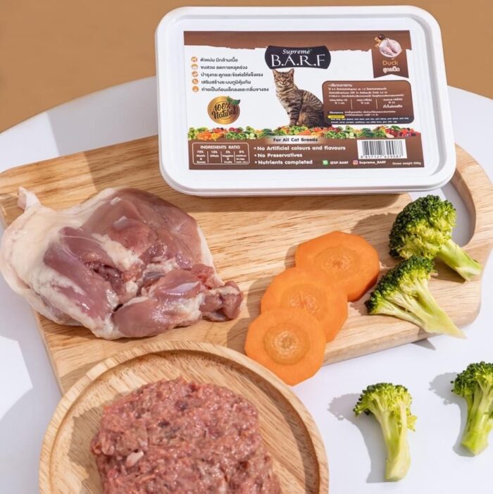 Supreme B.A.R.F Duck For All Cat Breeds - อาหารบาร์ฟสด สูตรเป็ด สำหรับแมวทุกสายพันธุ์ 500g (394092)