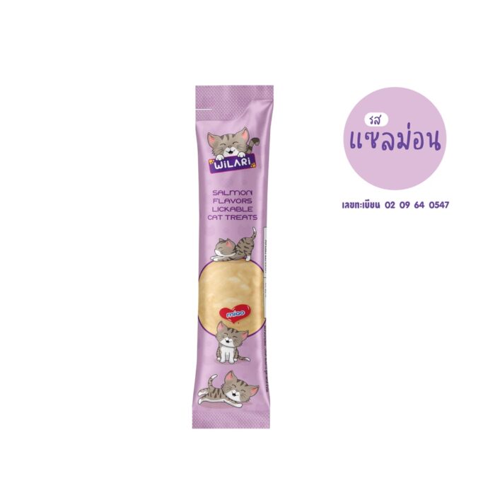 WILARI Premium Cat Treats Salmon - ขนมครีมแมวเลียเกรดพรีเมี่ยม รสแซลมอน 15g (395318)