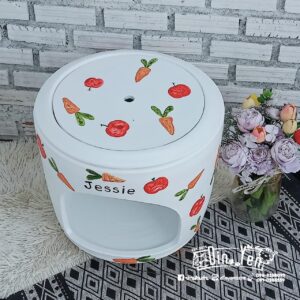 396382 Colorful Clay House - บ้านแอร์เย็นแบบถังดินเผาพร้อมขาไม้สีเพ้นท์ 14นิ้ว (396382)