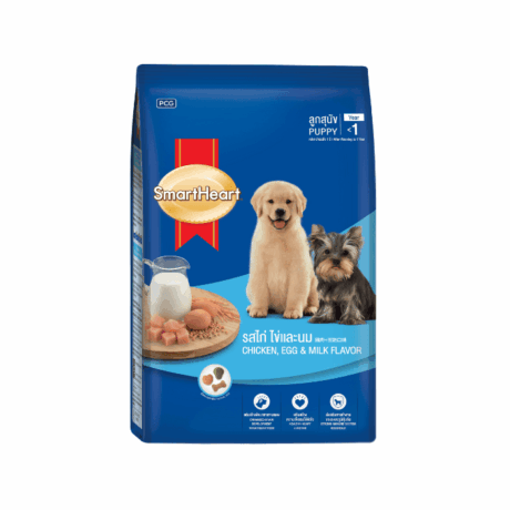 Smartheart Puppy Chicken Egg & Milk - อาหารลูกสุนัข รสไก่ไข่และนม 2.7kg
