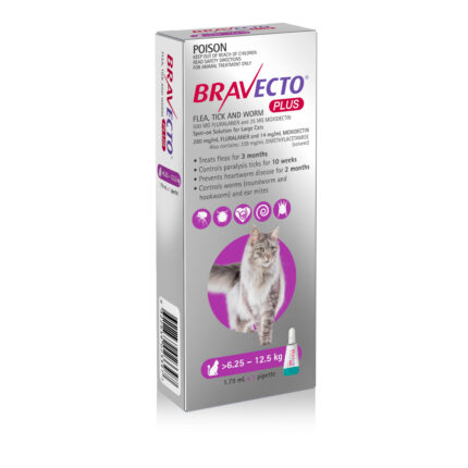 Bravecto Plus Spot-On For Cat 500mg 6.25-12.5kg